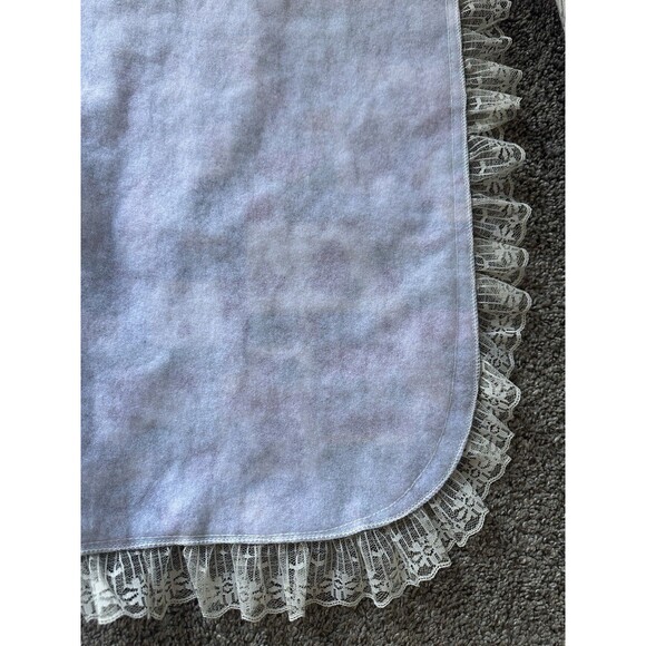 Vintage Patchwork Christmas Tree Skirt Lace Trim Country Primitive Decor - Picture 15 of 16